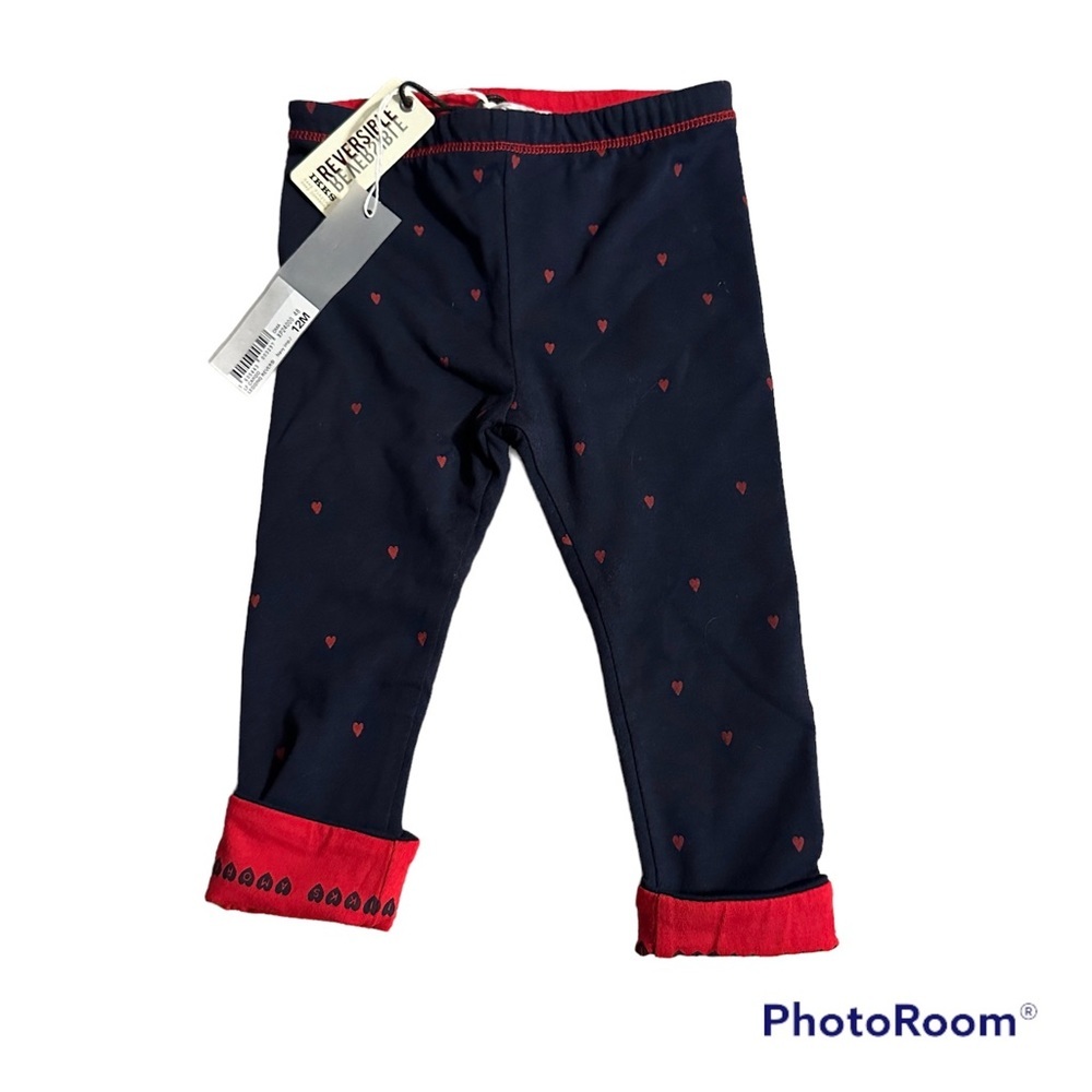 NWT Ikks Baby Reversible Amore Navy Legging